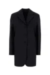 Jil Sander Single-breasted Notched-lapels Coat In Black