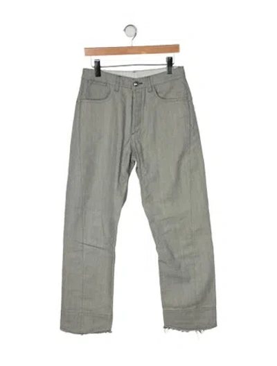 Pre-owned Jil Sander Mid-rise Straight Leg Jeans In Green