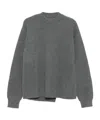 Jil Sander Wool Crewneck Jumper With Dropped Shoulders In Gray