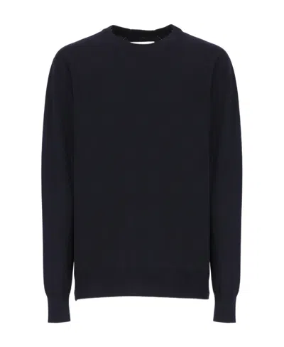 Jil Sander Midweight Crew-neck Sweater In Blue