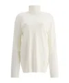 Jil Sander Turtleneck Sweater With High Neck And Soft Texture In White