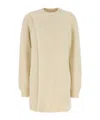 Jil Sander Wool Sweater Dress Crew Neck In Neutral