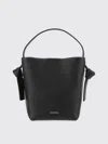 Jil Sander Cannolo Leather Shoulder Bag In Black
