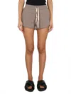 Jil Sander Relaxed-fit Sweatshirt Bermuda With Drawstring Waistband In White