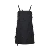 Jil Sander A-line Mini Dress Featuring Spaghetti Straps In Black