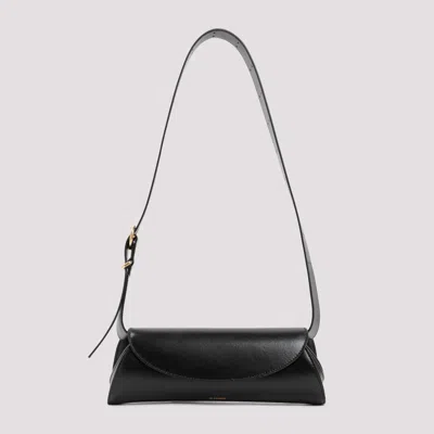 Jil Sander Mini Cannolo Leather Handbag - 30cm X 12cm X 12cm In Black