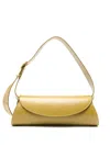 Jil Sander Mini Cannolo Leather Shoulder Bag In Green