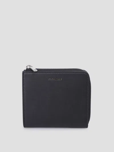 Jil Sander Mini Credit Card Purse - Sleek And Stylish In Black