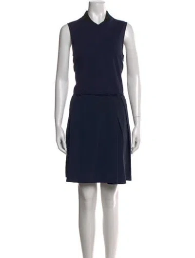 Pre-owned Jil Sander Mini Dress In Blue
