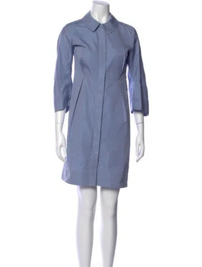 Pre-owned Jil Sander Mini Dress In Blue
