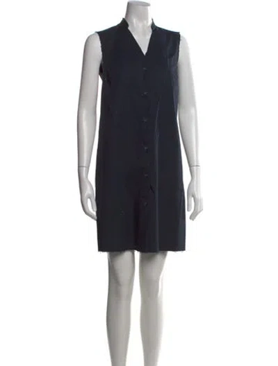 Pre-owned Jil Sander Mini Dress In Blue