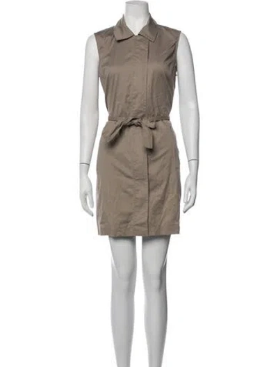 Pre-owned Jil Sander Mini Dress In Neutrals