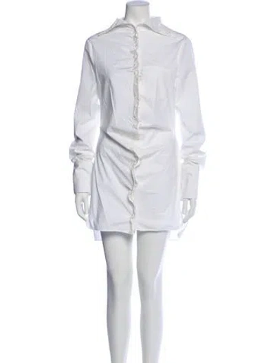 Pre-owned Jil Sander Mini Dress In White