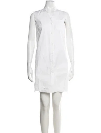 Pre-owned Jil Sander Mini Dress In White