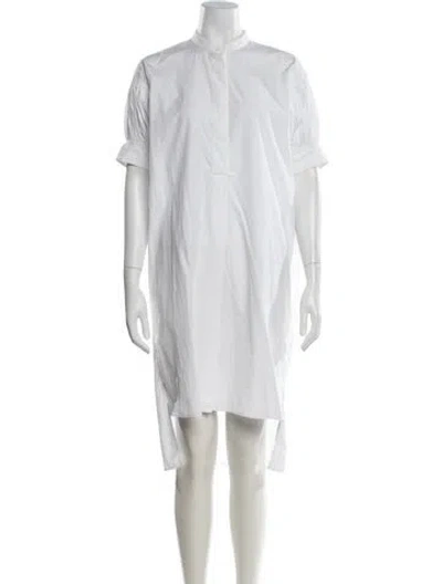 Pre-owned Jil Sander Mini Dress In White