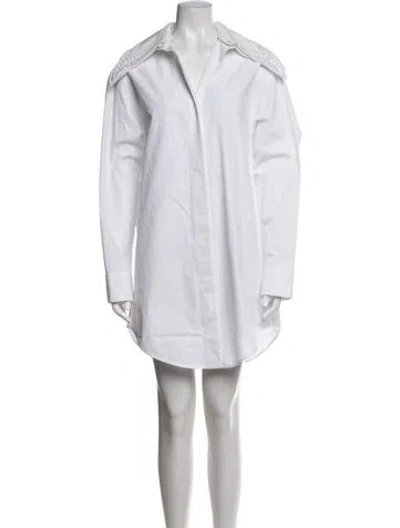 Pre-owned Jil Sander Mini Dress In White