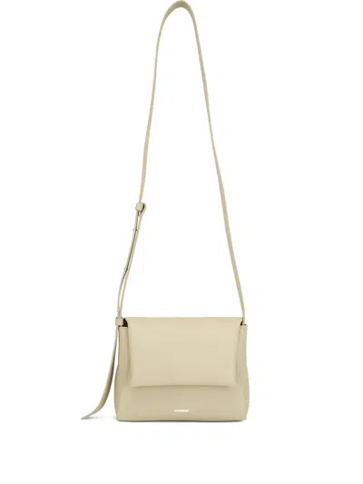 Jil Sander Mini Flap-detail Shoulder Bag In Neutral