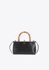 Jil Sander Goji Bamboo-handle Mini Bag In Black