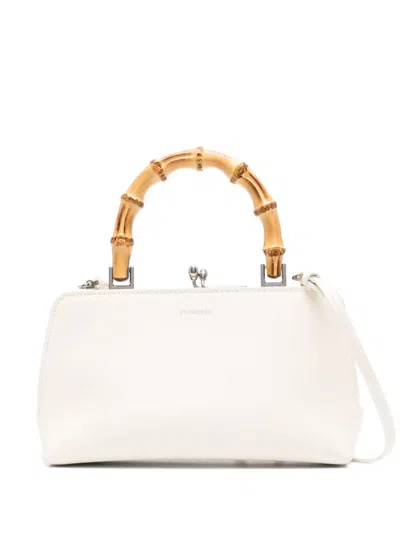Jil Sander Mini Goji Bamboo Tote Bag In Neutrals