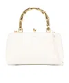 Jil Sander Sm Goji Leather Top Handle Bag In White
