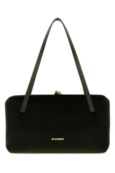 Jil Sander Mini Goji Pillow Handbag In Velvet In Green