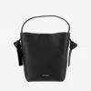 Jil Sander Borsa Shopping In Pelle Nera  Donna
