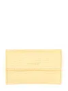 Jil Sander Mini Leather Wallet In Yellow