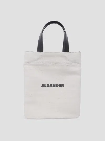 Jil Sander Mini Natural Tote Handbag In Neutral