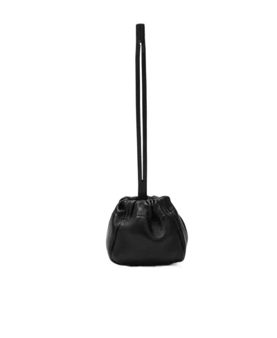 Jil Sander Mini Ripple Pouch In Black