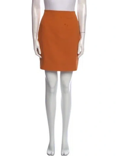 Pre-owned Jil Sander Mini Skirt In Orange