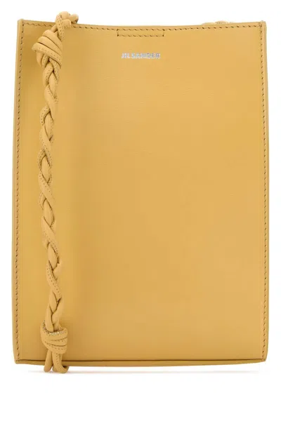 Jil Sander Mini Tangle Calf Leather Crossbody Handbag In Nude