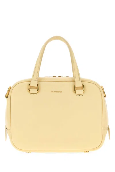 Jil Sander Mini Vision Leather Handbag, 20cm X 16cm X 8cm In Yellow