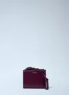 Jil Sander Mini Leather Wallet In Burgundy
