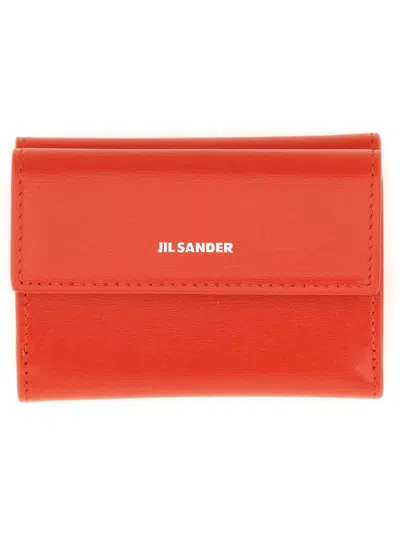 Jil Sander Mini Wallet In Red