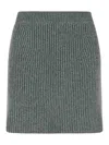 Jil Sander Wool High Waist Miniskirt