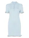 Jil Sander Ribbed-knit Mini Dress In Blue