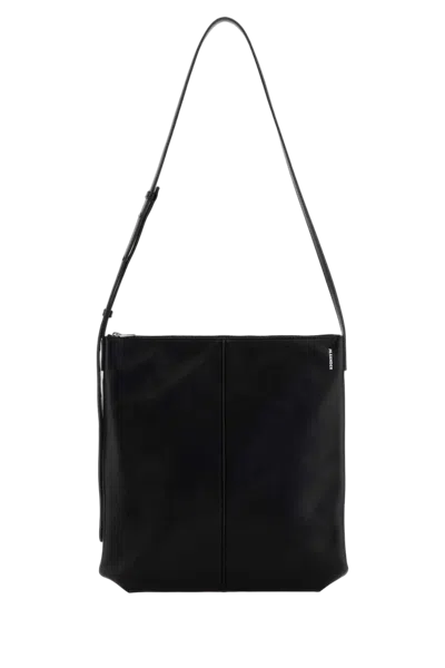 Jil Sander Minimalist Leather Shoulder Bag In Red