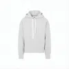 Jil Sander Minimalist Light Grey Cashmere-cotton Hoodie In Gray