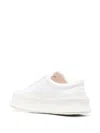 Jil Sander Minimalist Low-top Sneakers With Ridged Sole In White