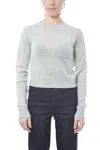 Jil Sander Round-collar Long-sleeve Wool Pullover In Green