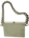 Jil Sander Mirror Clutch With Rhinestones In Silver