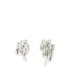 Jil Sander Mismatched Earrings In White