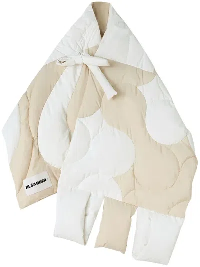 Jil Sander Schal Im Mustermix In White
