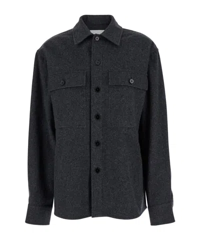 JIL SANDER JIL SANDER FLANNEL BUTTONED OVERSHIRT