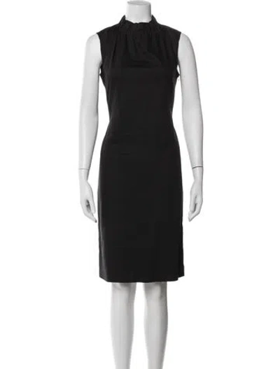 Pre-owned Jil Sander Mock Neck Knee-length Dress In Blue