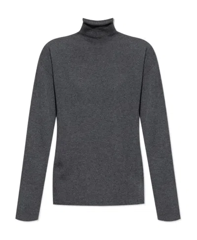 Jil Sander Mock-neck Knitted Jumper In Green