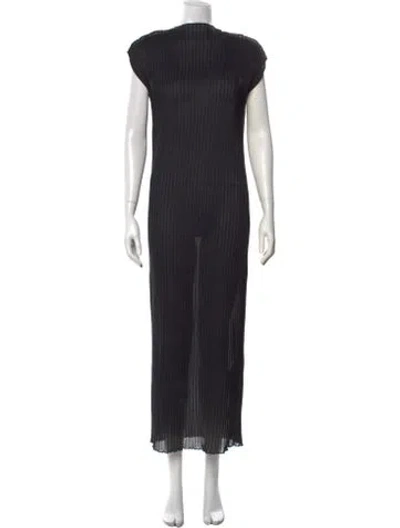 Pre-owned Jil Sander Mock Neck Long Dress In Black