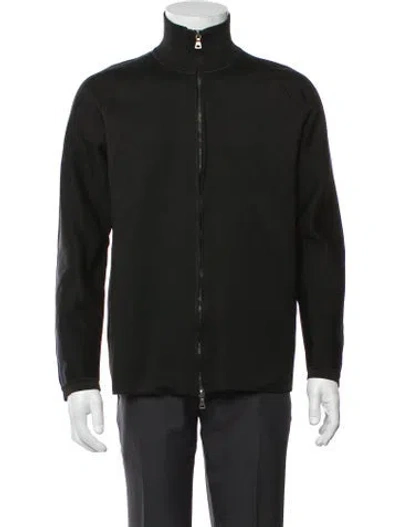 Pre-owned Jil Sander Mock Neck Long Sleeve Cardigan In Black