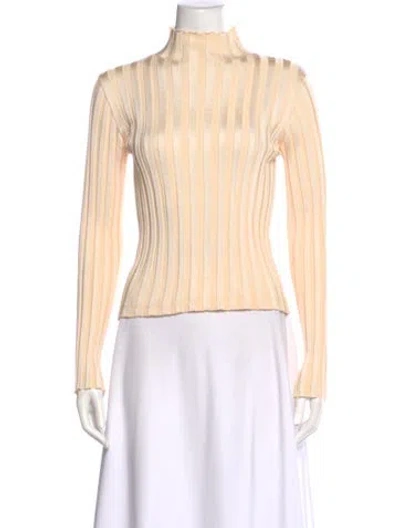 Pre-owned Jil Sander Mock Neck Long Sleeve Top In Neutral