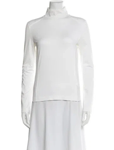 Pre-owned Jil Sander Mock Neck Long Sleeve Top In Neutral